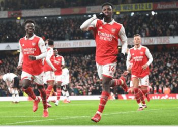 EPL: Nketiah Scores 2, Arsenal Win 3-2 Over Man United.