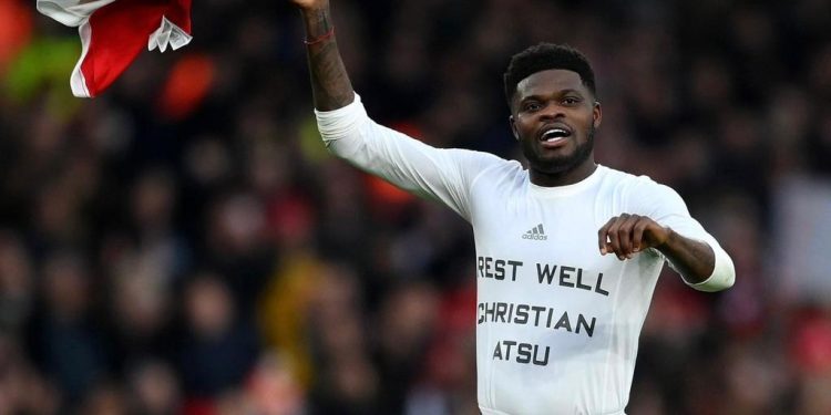 Partey Pays Tribute To Atsu With His Arsenal Comeback Goal Against Bournemouth