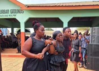 Tragic Nkawkaw School Bus Accident: Grieving Parents Cry Uncontrollably During Funeral of Kids — Watch Video