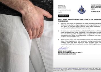 Ghana Police Arrest Nine Individuals for False Claims of Genital Disappearance