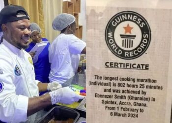Ghanaian Chef Smith Sets New World Record in Cook-a-thon