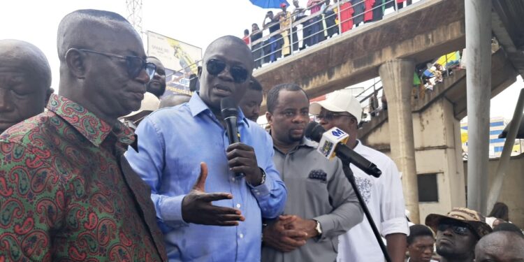 Bryan Acheampong Donates GH₵300,000 to Adum Fire Victims, Pledges to Rebuild Shops Within 12 Months