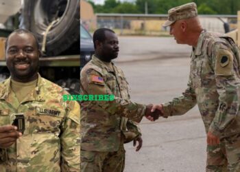 Ghanaian-Born U.S. Soldier Honored with Challenge Coin for Dedicated Service