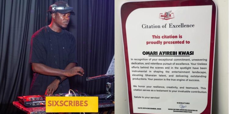 Maxx Entertainment Honours DJ Blay for Outstanding Contribution to Ghana Street DJ Competition